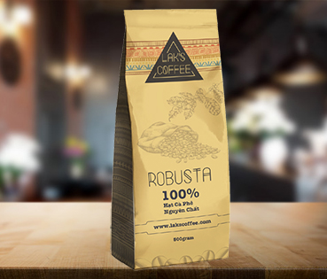 lak's coffee organic coffee cà phê sạch, cà phê nguyên chất Robusta lak’s Coffee(500gr)- Robusta lak’s Coffee(500gr)